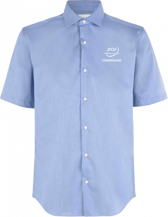 ID - Mens Shorts Sleeve Commissaire Shirt (Embroed) - Azul claro